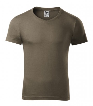 Malfini 146 Slim Fit V-neck army