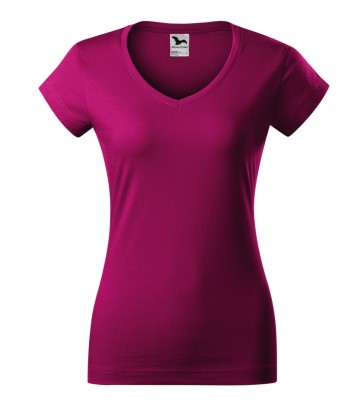 Malfini 162 Fit V-neck fuchsia red