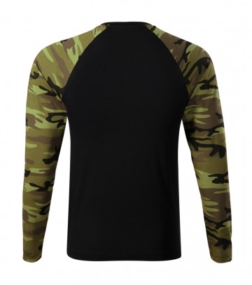 Malfini 166 Camouflage LS green melange back