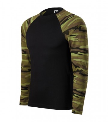 Malfini 166 Camouflage LS green melange side