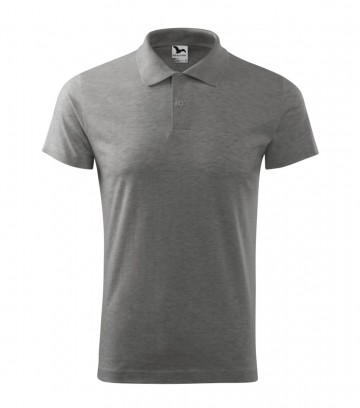 Malfini 202 Single J polo dark grey melange