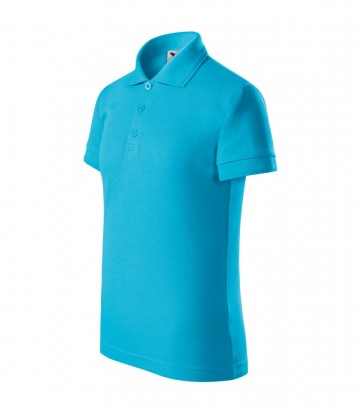 Malfine 222 Pique polo blue atoll side