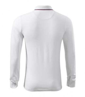 Malifin Premium 258 Contrast Stripe LS white back