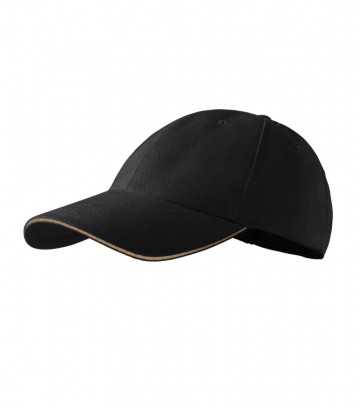 Malfini 306 Sandwich 6P cap black
