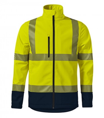 5V3 HV Drop Unisex softshell jack fluor geel