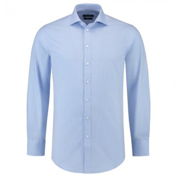 23 Fitted stretch men's Poplin shirt TC blue