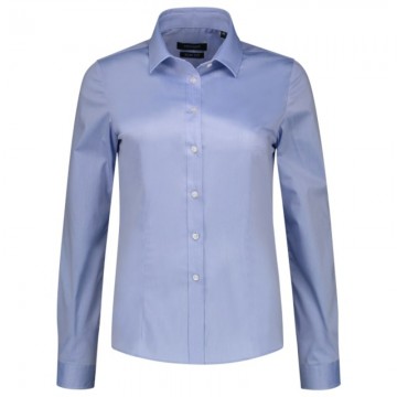 T24 Fitted stretch women Poplin shirt TC blue