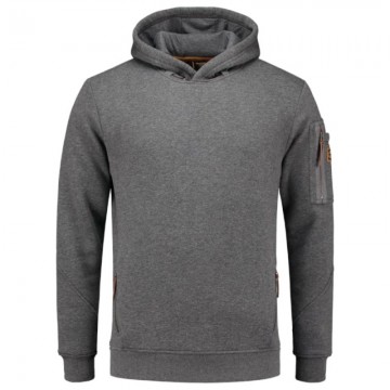 T42 Premium men's hooded sweater TD stone melange