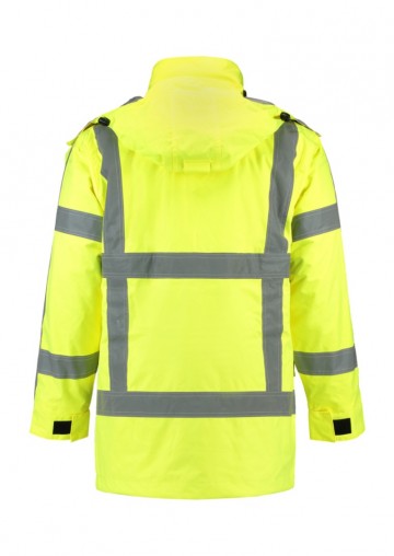 T50 High Vis RWS Parka fluorescent yellow back