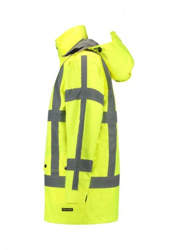 T50 High Vis RWS Parka fluorescent yellow site 2